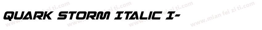 Quark Storm Italic I字体转换